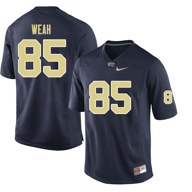 Men #85 Jester Weah Pittsburgh Panthers College Football Jerseys Sale-Navy